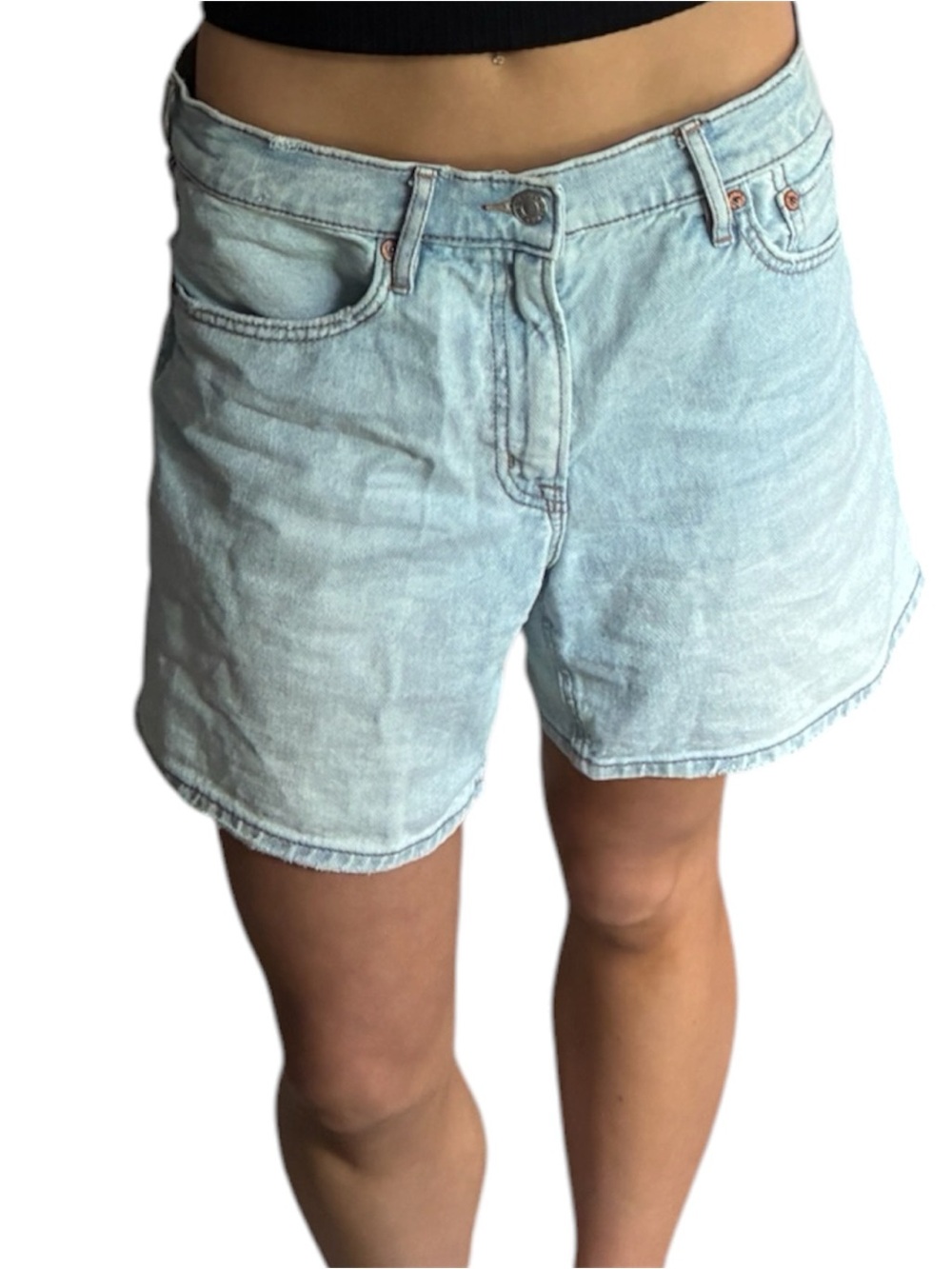 American Eagle Baggy Light Blue Denim Shorts